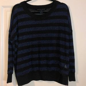 French Connection sweater black and blue sparkle